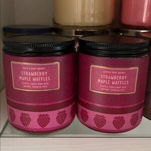 🧇 🍓 Strawberry Maple Waffles Single Wick Candles